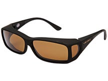Wide Line Sunglasses Black Frame/Amber Lens